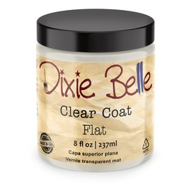 Dixie Belle Paint Company | Clear Coat | Polyacrylic Topcoat | Chalk-Friendly Furniture Paint Finish | Made in the USA (Flat, 8 Fl Oz (Pack of 1))
