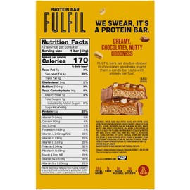FULFIL Protein Snack Bars, Best Sellers Variety Pack, Gluten Free with 15g Protein, Pantry Staples, 12 Count