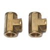 LTWFITTING Brass Pipe Fitting 3/4" Female NPT Thread Tee Fuel