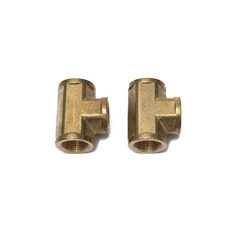 LTWFITTING Brass Pipe Fitting 3/4" Female NPT Thread Tee Fuel