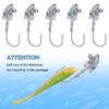Swimbait - 15 ganchos para cabeza de anzuelo con peso,