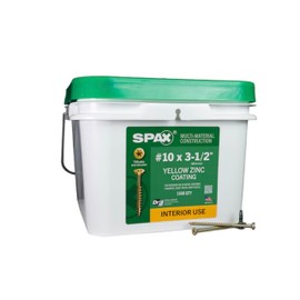 SPAX #10 x 3-1/2" Flat Head Partial Thread T-Star+ Yellow Zinc 1LB 57CT, Pack of 5