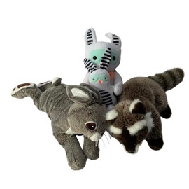 Weighted stuffed animal, bunny or raccoon sensory plush with 2-3 lbs, washable plush buddy