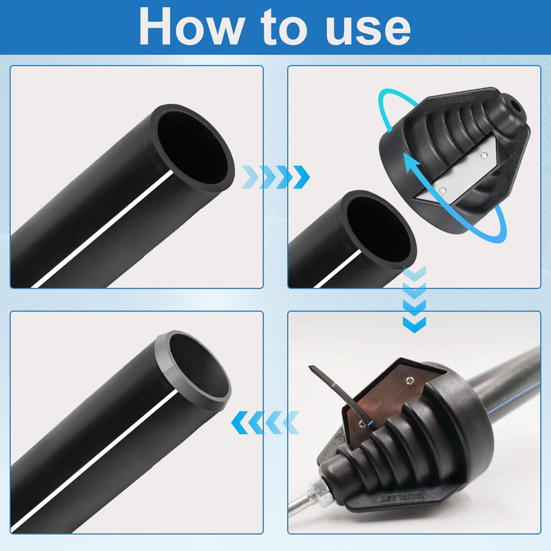 Pipe deburring tool, pipe deburring hand deburrer, tool for chamfering