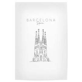 artboxONE Poster 30 x 20 cm Travel Barcelona Sagrada Familia - Picture Sagrada Catalonia Familia