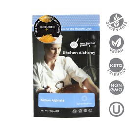 Pure Sodium Alginate (Molecular Gastronomy) ⊘ Non-GMO Vegan OU Kosher Certified- 100g/4oz