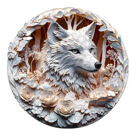 Wooden Puzzle Adults and Children, 3D Wolf-1 Circular Unique Puzzle, Wooden Puzzle Adults with Wooden Gift Box (M-200 Pieces)