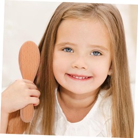 BESPORTBLE 1Set Wooden Comb Wool Brush for Gentle Scalp Massage Ergonomic Handle Lightweight Portable for Newborns