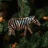 Painted Wood Safari Animals Ornament Set of 7