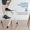 DAWNYIELD Folding 2 Step Stools Portable Heavy Duty Metal Step