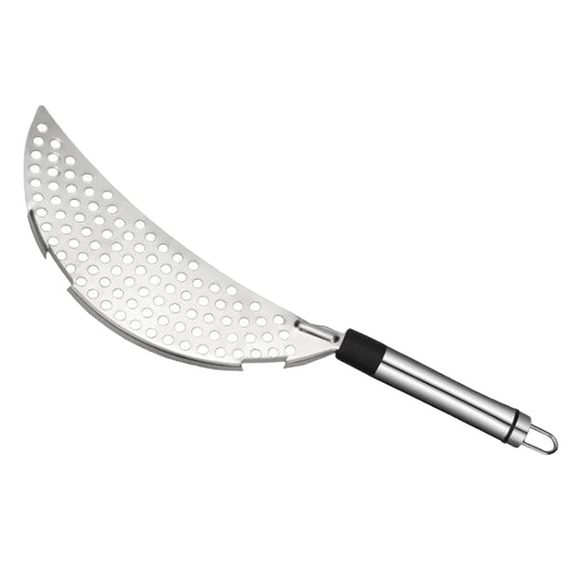 HomeDecTime Kitchen Stainless Steel Half-Moon Pan Strainer Pot Drainer Pasta