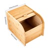 DYNAMI Wooden Rice Storage Box, Dry Storage Container Bamboo Rice