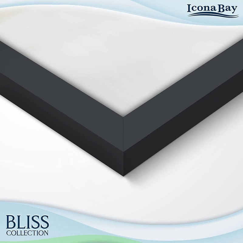 Icona Bay 8.5x11 Black Certificate Frame, Modern Style Wood Composite