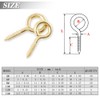 Swpeet 120Pcs 6 Sizes Metal Screw-in Eye Bolts Screw Eyes