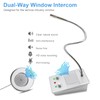 CallToU Window Speaker Intercom System,Anti-Interference Intercommunication Talk through Glass Window,Intercom