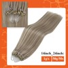 Full Shine Micro Link Real Human Hair Extensions Color 18/613