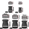 zeyedemo 20 Set Release Buckle Clips Rucksack Clips Tri-Glide Slides