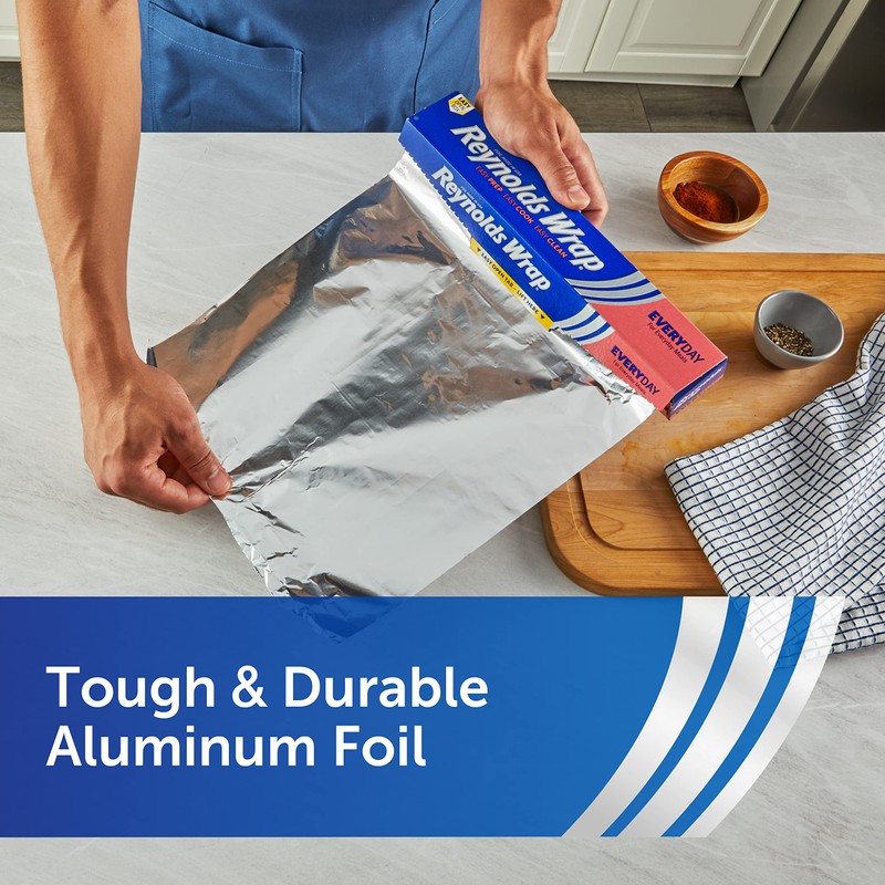 Reynolds Wrap Everyday Strength Aluminum Foil Roll, Freezer Safe and