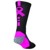 Pro Feet Men's Shooter 2.0 Team Socks, Black/Pink Ribbon, Medium