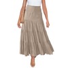 HAEOF Women's Summer Flowy Boho Maxi Skirt Casual Drawstring Elastic