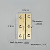 4 Pcs 2.5" Door Hinges Brass Folding Hinges for Gate