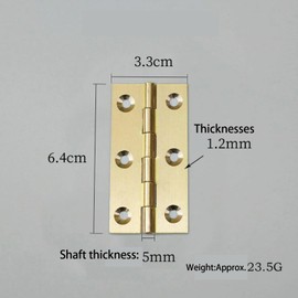 4 Pcs 2.5" Door Hinges Brass Folding Hinges for Gate Window Closet Drawer Boxes