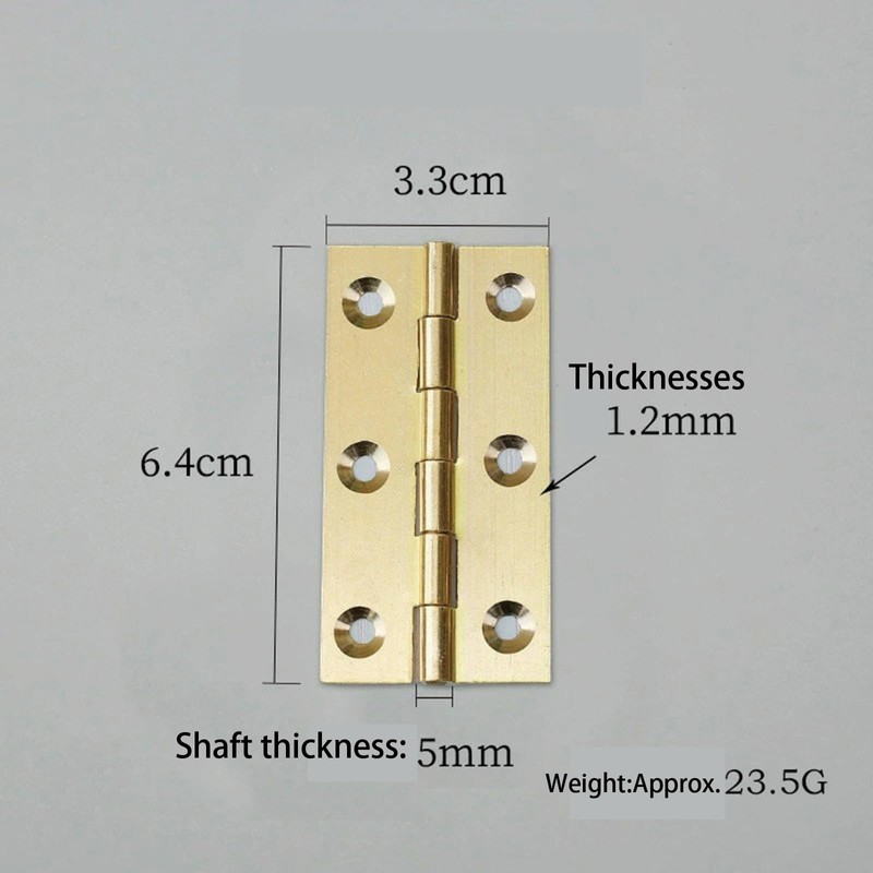 4 Pcs 2.5" Door Hinges Brass Folding Hinges for Gate