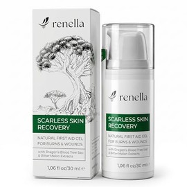 Gel natural de primeros auxilios para recuperación de la piel sin cicatrices para quemaduras y heridas, gel de primeros auxilios para cortes, rasguños y quemaduras – Pomada avanzada de reparación de