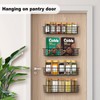 Spice Rack Organizer Wall Mount, 4 Pack Black Seasoning Rack
