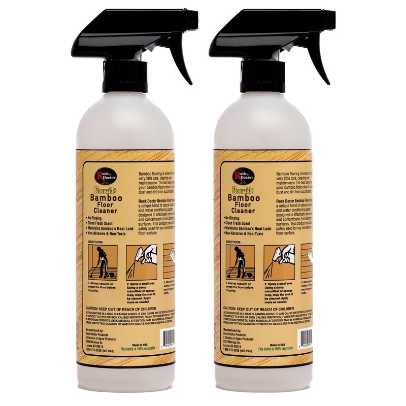 Rock Doctor Flooraid+ Bamboo Floor Cleaner Spray, 2 Pack, Heavy