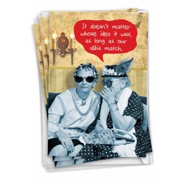 NobleWorks - Pack of 3 Hilarious Birthday Greeting Cards with Envelopes (1 Designs, 3 Each) - Matching Alibis C3537BDG-C3x1