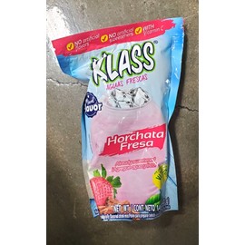 2 PACK KLASS HORCHATA FRESA NO ARTIFICIAL FLAVORS DRINK MIX 14.1 OZ EACH