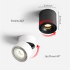 LED Dimmable Ceiling Spotlight Indoor 360°Adjustable -Tuya Smart Life Surface