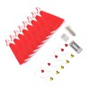 Hanging Lighted Glowing Santa Hats with Bells Battery Powered Fairy