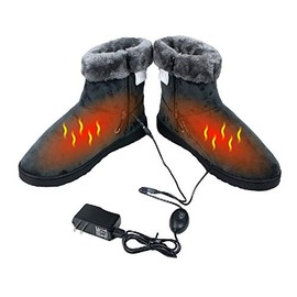 ObboMed® MF-2600M USB 5V, 10W Carbon Fiber Heated Warming Booties – Size: M: #41 (fits Foot up to 41) -Heating Slippers, Infrared Shoe, Warm Pad, Foot Heater, Cold feet Solution.