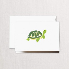 Crane & Co. Brushstroke Turtle Note- Pack of 10 Cards