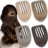 Set of 4 Brown Matt Flat Hair Clips