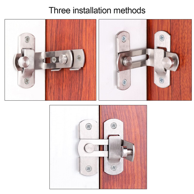 Door Latch Right Angle 90 Degree Folding Latch Stainless Steel