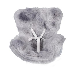 BOXOB Doll Car Seat, Plush Safety Seat with Vent Clips for 17cm Dolls Stylish Toy Sofa Cushion Chair Car Ornaments for Vehicle Home Decorations Desktop Display Accessories (Gray White)