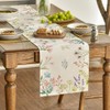Artoid Mode Floral Leaves Spring Table Runner, Seasonal Flowers Summer