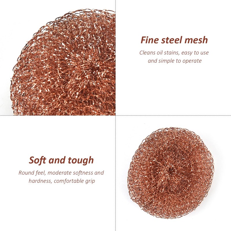 USHXVG 3 Pieces Copper Dishwashing Cloths, Copper Cleaning Pads, Eco-Friendly