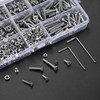 QJKEJI 580 Pieces M3 M4 Hex Flat Head Screw Set,