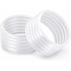 2 Unids Raqueta de Tenis Bádminton Cinta de Agarre de Raqueta Tenis Y Sensación Seca Agarre Mango de Silicona Anillo para Tenis Bádminton (3 * 3 * 3cm-Blanco)