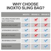 INOXTO Sling Bag, Multipurpose Crossbody Shoulder Bag for Men and