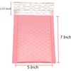 5x7 Inch Pink Poly Bubble Mailers Small Padded Envelopes Self-Sealing