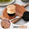 Qinyoung 2 Pcs Cutting Board Oil Wax Applicator with Lid