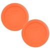 Pyrex 7200-PC 2-Cup Orange Round Plastic Food Storage Lid, Made