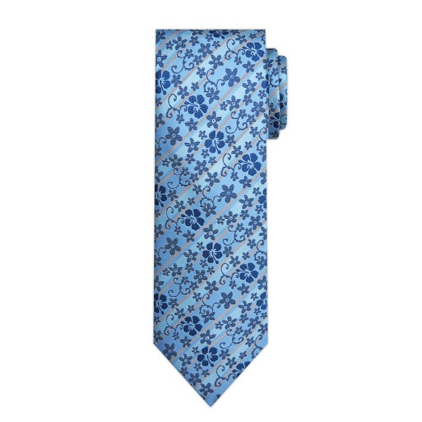 Jacob Alexander Men's Woven Floral Pattern Regular Neck Tie -