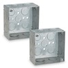 OHLECTRIC 4" Square Welded 2-1/8" Deep Boxes with 1/2 and