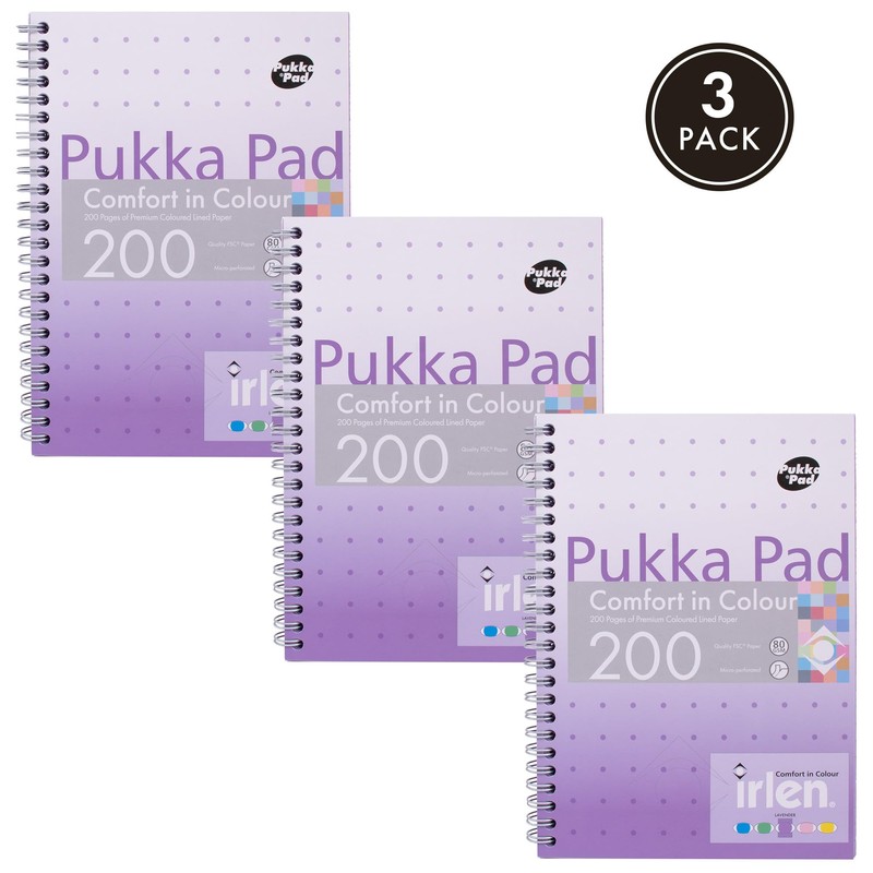 Pukka Pad, Irlen Jotta Pad A5 Notebook 3-Pack – Wire